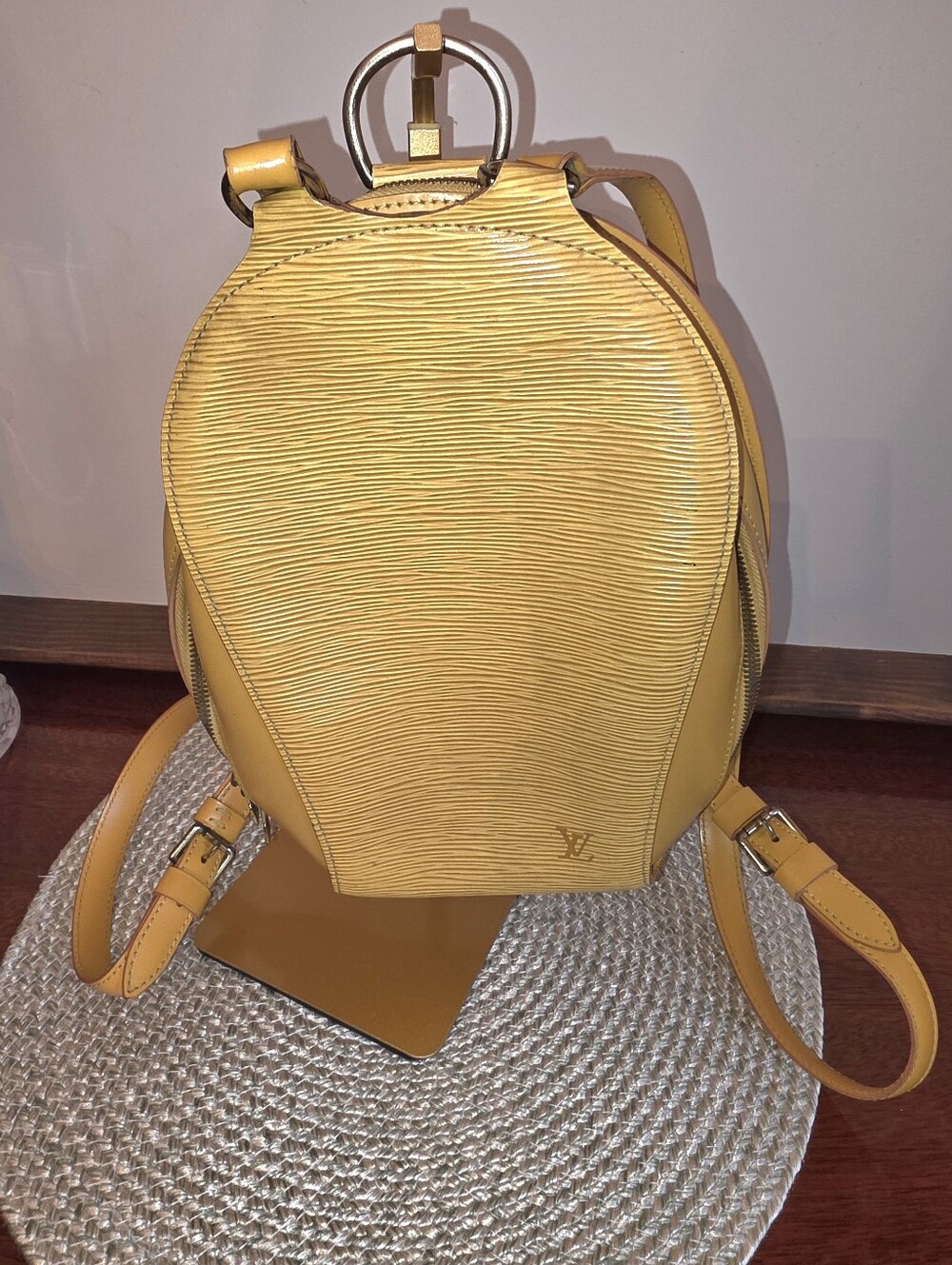Pre-owned Louis Vuitton Epi Leather Mabillon Yellow Backpack